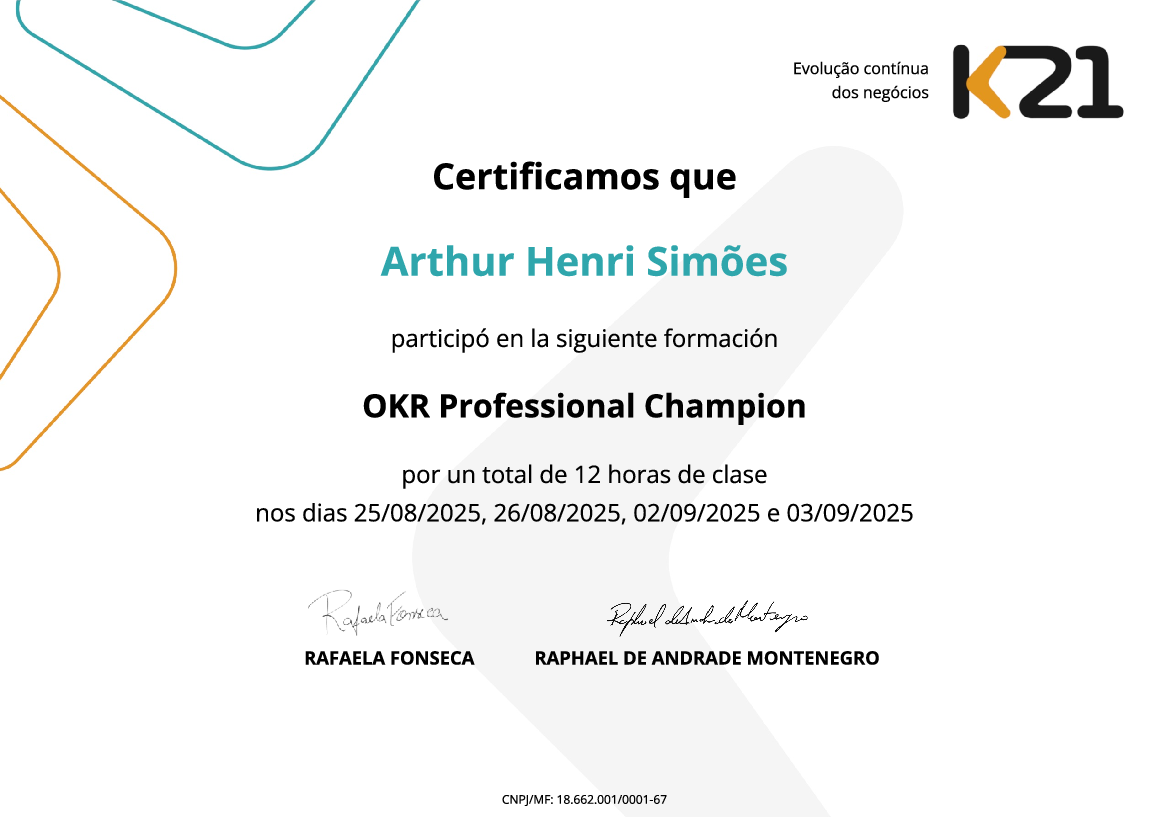 Certificado K21